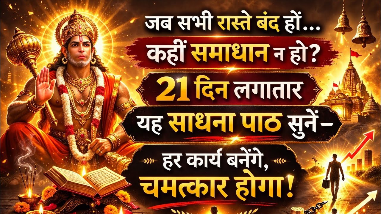 “जब सभी रास्ते बंद हों…“कहीं समाधान न हो? 21 दिन लगातार यह साधना पाठ सुनें – चमत्कारिक परिणाम!”