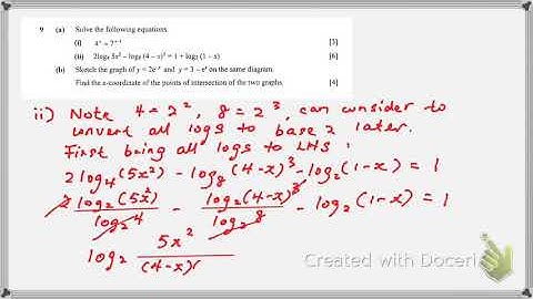 How to solve Logarithms questions for GCE O level Additional Math