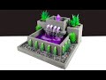 How to make amazing tabletop waterfall fountain with cement and thermocol for school project