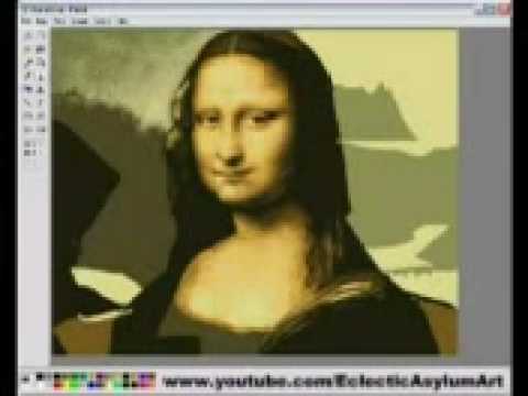 Painting Mona Lesa in Paint