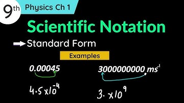 Scientific Notation Class 9 physics | Standard Form Class 9 physics Chapter 1