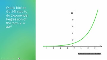 Quick Trick to Get Minitab to do Exponential Regression of the form 𝑦=𝑎𝑏^𝑥