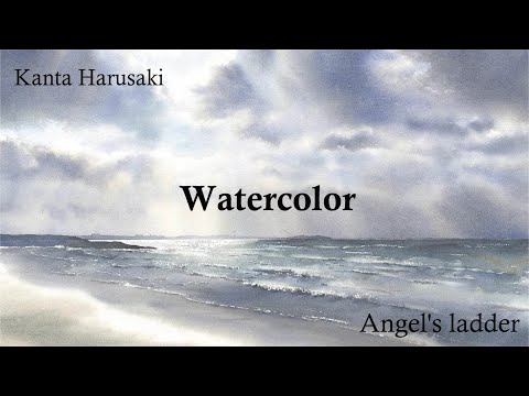 天使の水彩画 Watercolor Kanta Harusaki 水彩画 天使の梯子 春崎幹太 - YouTube