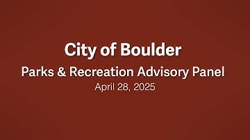 4-28-25 Parks and Recreation Advisory Board Meeting