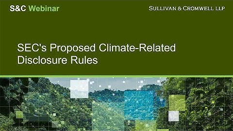 Scope and Implications of the SEC