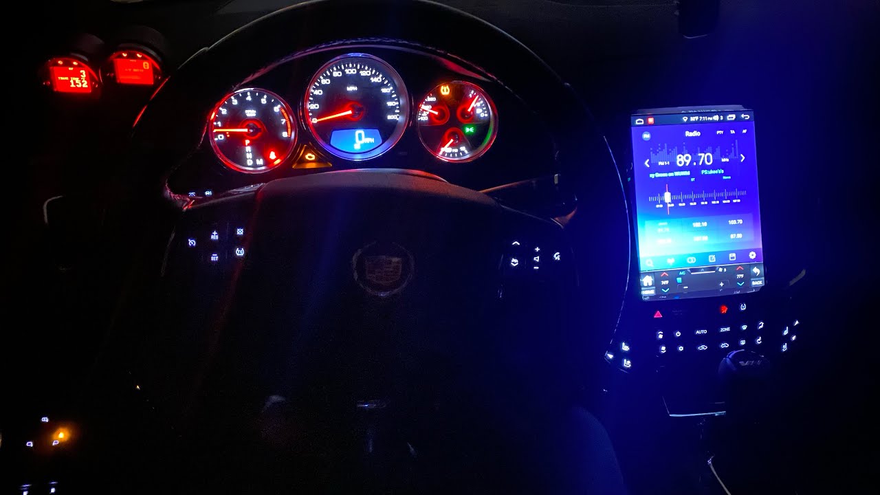 Cadillac CTS android Tesla screen radio initial set up& walk-thru - YouTube