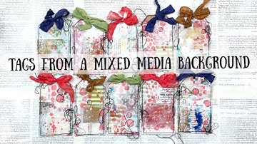 Creating Tags from a mixed media background | Have fun 🦋 Shanouki Art 🦋
