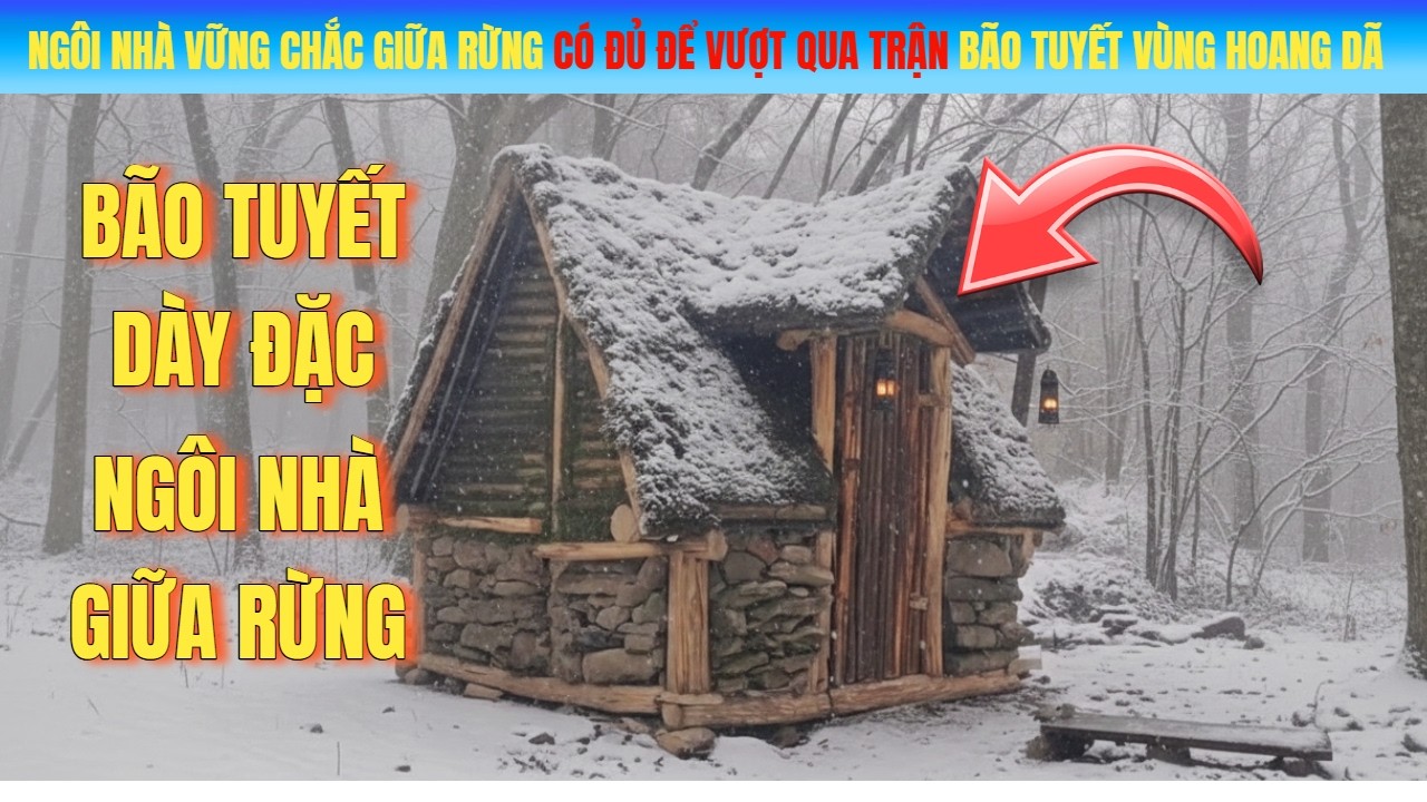 Sinh Tồn Nơi hoang Dã Cách Xây Nhà Trú Ẩn Độc Đáo Từ Gỗ Và Đá Giữa Rừng Tuyết | Review Sinh Tồn
