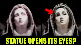 Virgin Mary Statue OPENS Its Eyes on Camera?!
