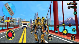 Flying Helicopter Robot Car Transform (Bumblebee) Android Gameplay screenshot 3