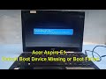 Acer Aspire E1, Default Boot Device Missing or Boot Failed, Insert Recovery Media and Hit any Key