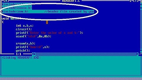 How To Create A Header File In Turbo C/C++