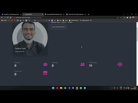 HACKVSIT 4.0 HACKATHON | PROJRCT GITHUB FINDER | PROJECT SUBMISSION VEDIO