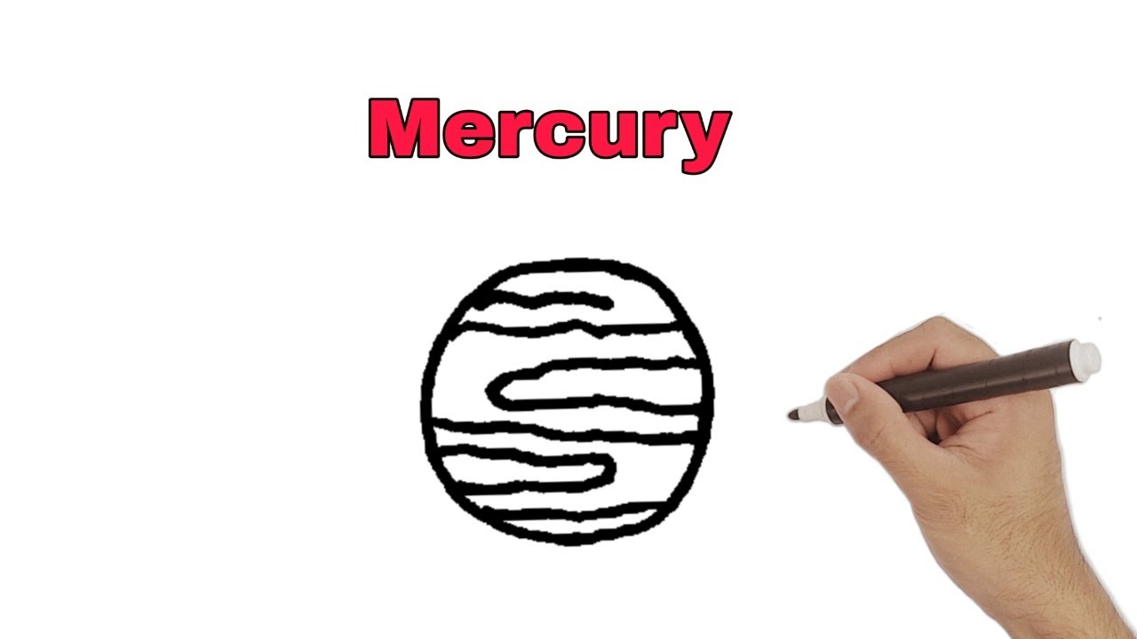 Mercury || easy drawing mercury || how to draw planet mercury - YouTube