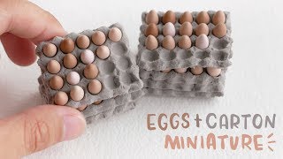 How I made miniature Eggs + Egg Carton from scratch!