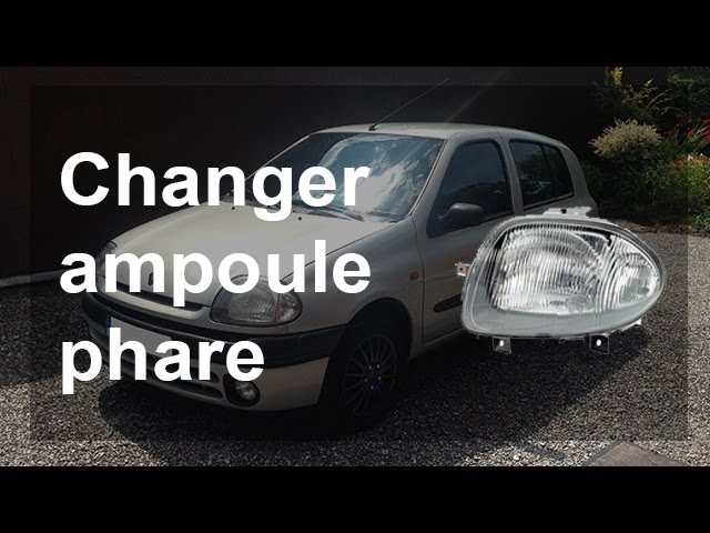 Changer une ampoule de feux de croisement/phare principal en H4 - Renault  Clio 2 