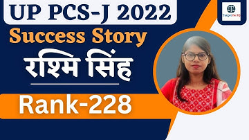 Rashmi Singh | Rank#228 | Judge Success Story | UP PCS-J 2022 | Best Strategy for Judiciary