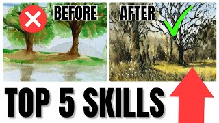 5 Watercolor Skills That Made My Paintings Take Off!