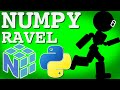 Python numpy tutorial  how to use npravel