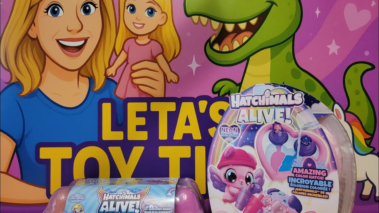 Hatching Hatchimals Alive Neon Rainbow Bestie Pool Party & Love to Life Egg Opening