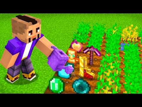 I grew SUPER OVERPOWERED ITEMS in Minecraft!