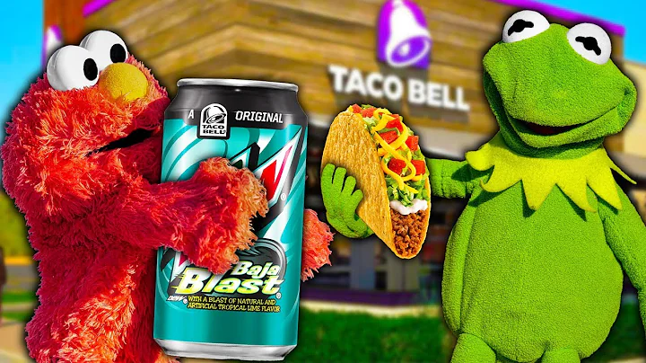 Kermit the Frog and Elmo SURPRISE Taco Bell Employees in Drive Thru!