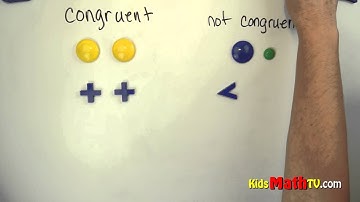 Congruent and non Congruent Figures math lesson. Geometry math lesson for kids