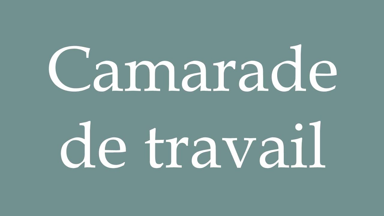 Camarade De Travail 6 Lettres