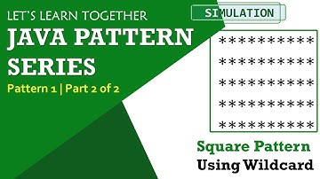 Java Pattern 1 (2/2) | Create a Square Pattern Using Wildcard in Notepad and Run on CMD (Simulation)
