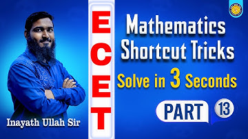 ECET MATHEMATICS SHORTCUT TRICKS PART - 13 || SAIMEDHA KOTI