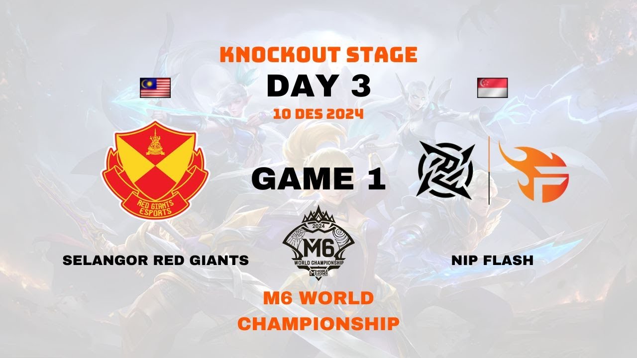 SRG vs NIP Flash Game 1 | M6 World Championship | Knockout Stage Day 3