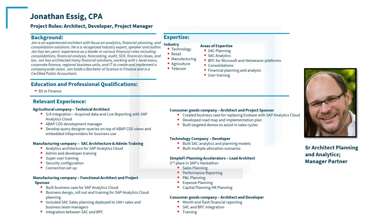 SAP Planning and Analytics - Ask the experts - May 27th