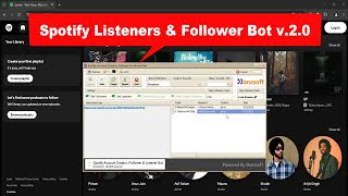 Spotify Account Creator, Listeners, and Followers Bot v.2.0 screenshot 2