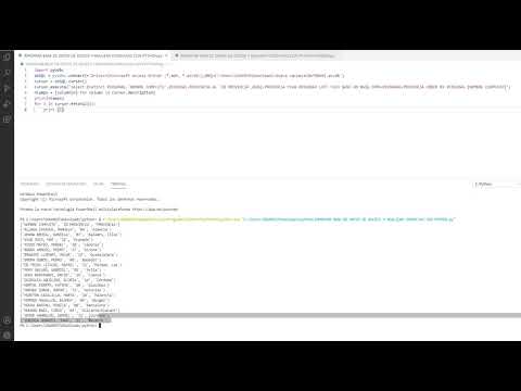 IMPORTAR BASE DE DATOS DE ACCESS Y REALIZAR CONSULTAS CON PYTHON