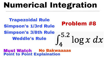 8. Numerical Integration | Trapezoidal, Simpson