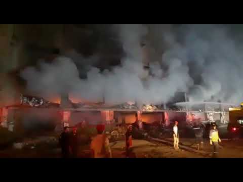 جهود مكثفة للسيطرة على حريق مصنع الدرجات البخارية بقليوب