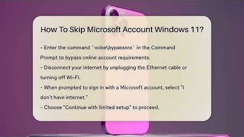 How To Skip Microsoft Account Windows 11? - Talking Tech Trends