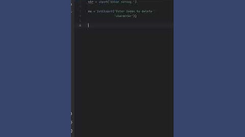 Remove i`th Character from String in Python Using List in Python | Python Interview Questions