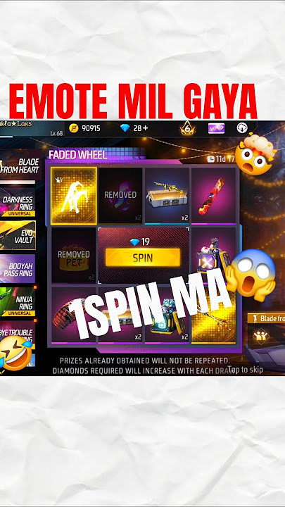 Free Fire Luck Royale Ka Secret 1 Spin trick