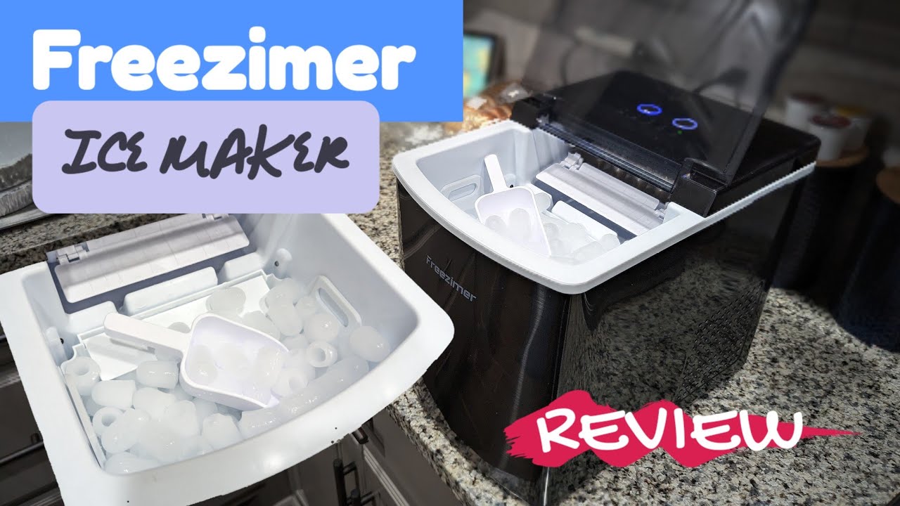 Freezimer Countertop Bullet Ice Maker, Portable Ice Maker Machine