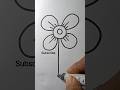✔✔Easy ▶Flower▶ drawing 🌻🌻(step by step )#subscribe #like #sketch #howtodraw #like #share#reels