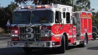 *HEAVY AIRHORN* San Jose Fire Dept. Engine 3 Responding