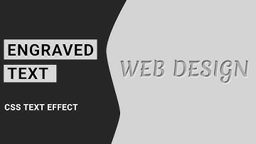 Engraved Text Effect using css | Tutorial For Beginners