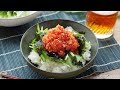 5分で簡単！「生ハムたたき丼」のレシピ・作り方 の動画、YouTube動画。