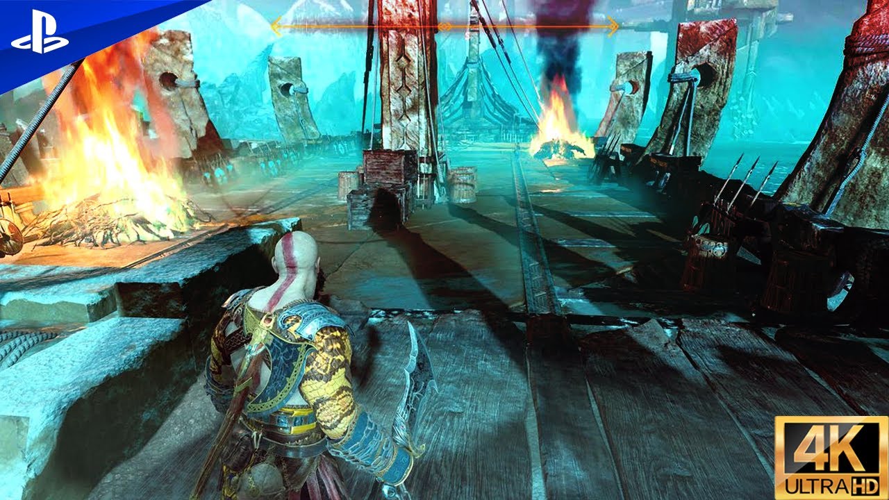 God of War Escaping Helheim ( Surviving through Ship ) Ps5 Gameplay