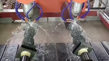 4 axis two head cnc stone engraving router machine for marble sandstone column pillars and statues