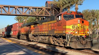 BNSF Trains | Fullerton, California | Summer 2021 [4K]