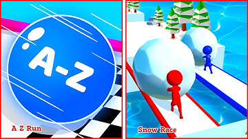 A Z Run vs Snow Race 🔥 Walkthrough Gameplay – All Levels UNLOCKED