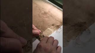 Art Restoration - Removing Lining From An Old Map #shorts