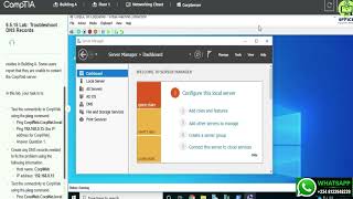 network + 6.5.15 Lab Troubleshoot DNS Records - CompTIA TestOut Lab